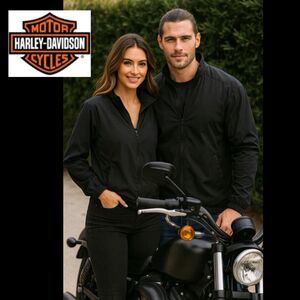 Harley Davidson Black Plus-Size Women Zip-Up Jacket